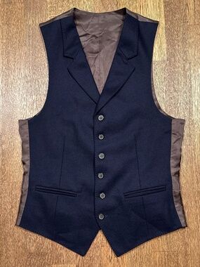 Suitsupply Capetown Int Wool Flannel Vitale Barberis Waistcoat Vest Mens US 42